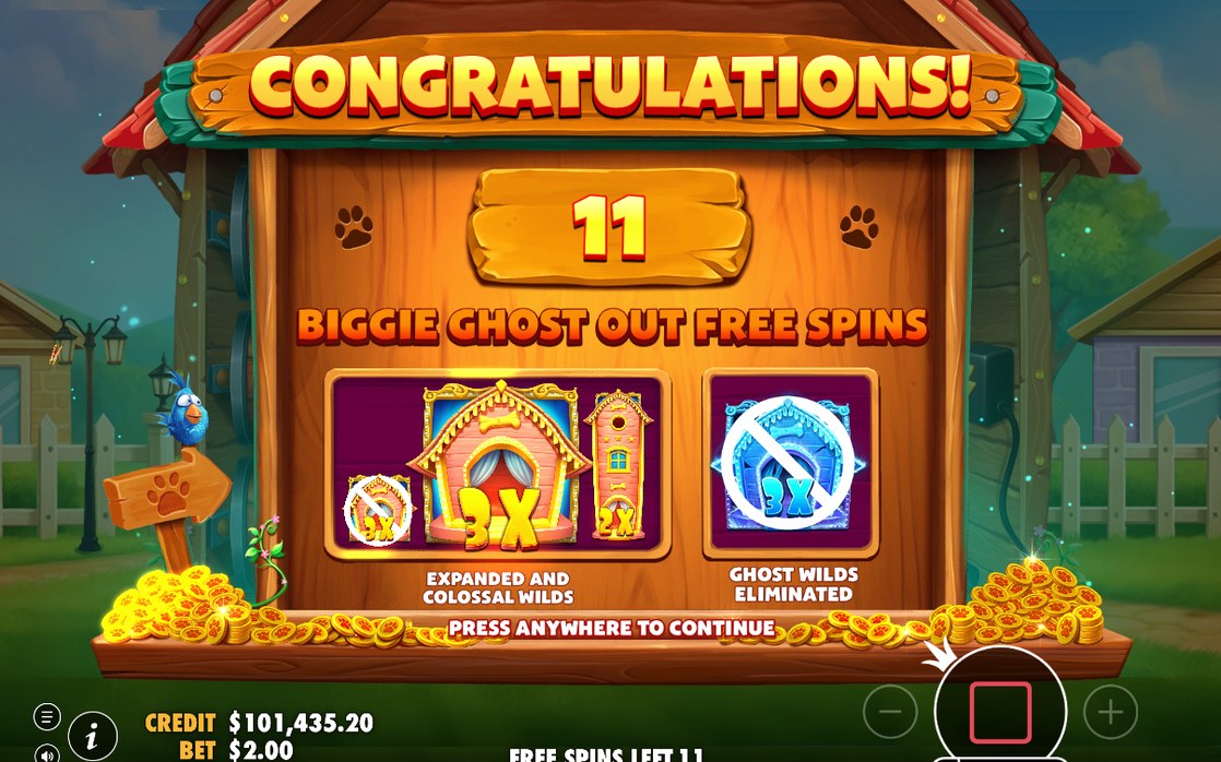 Free Spins-rundan med 3x3-tunnorna i bild