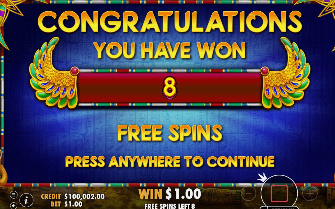 Free Spins-läget med MONEY SYMBOL på rulle 1 till 4